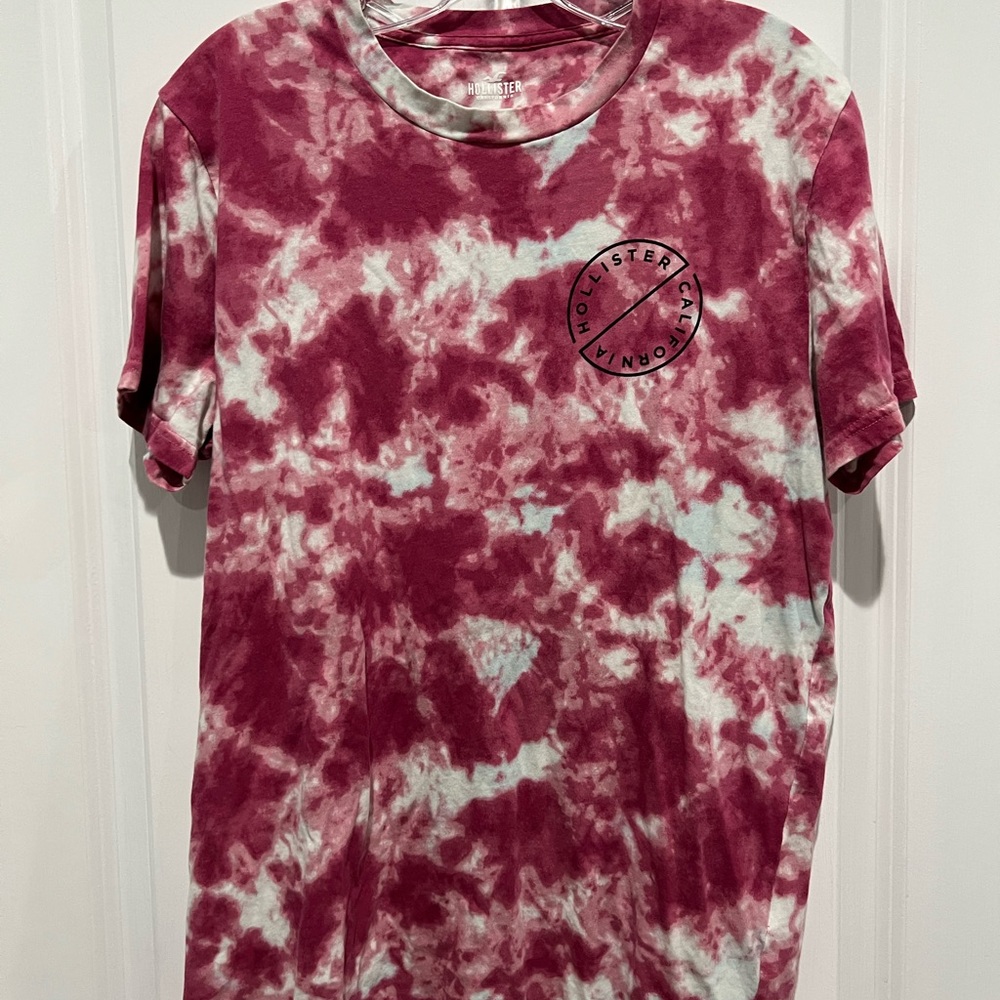 Hollister pink tie dyed T-shirt, Sz M